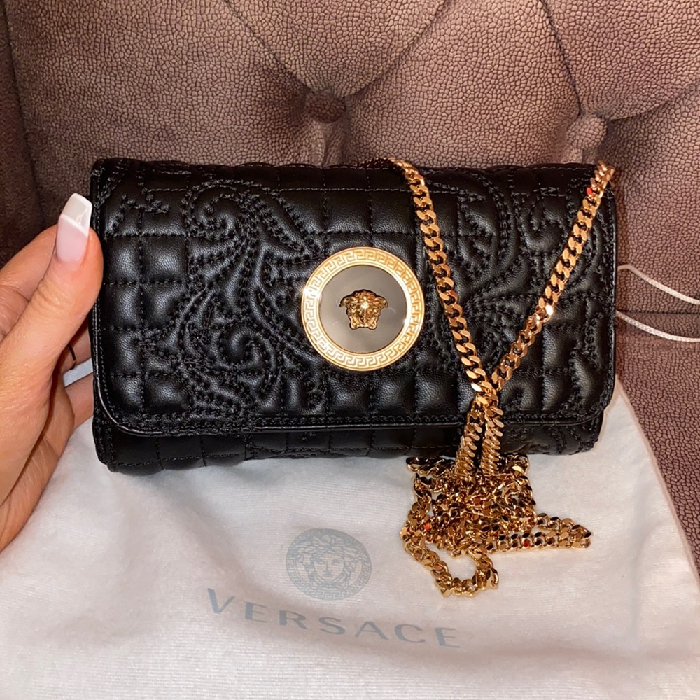 Versace lamb leather icon mini bag